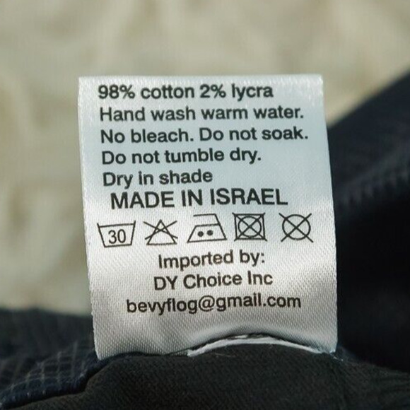 Flogs Size 32 Shely Blue Plaid Pull On Jogger Style Tapered Ankle Cotton Pants - Picture 6 of 7